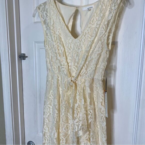 JUNE & HUDSON IVORY HI LOW SLEEVELESS LACE DRESS Size Medium - Picture 4 of 14